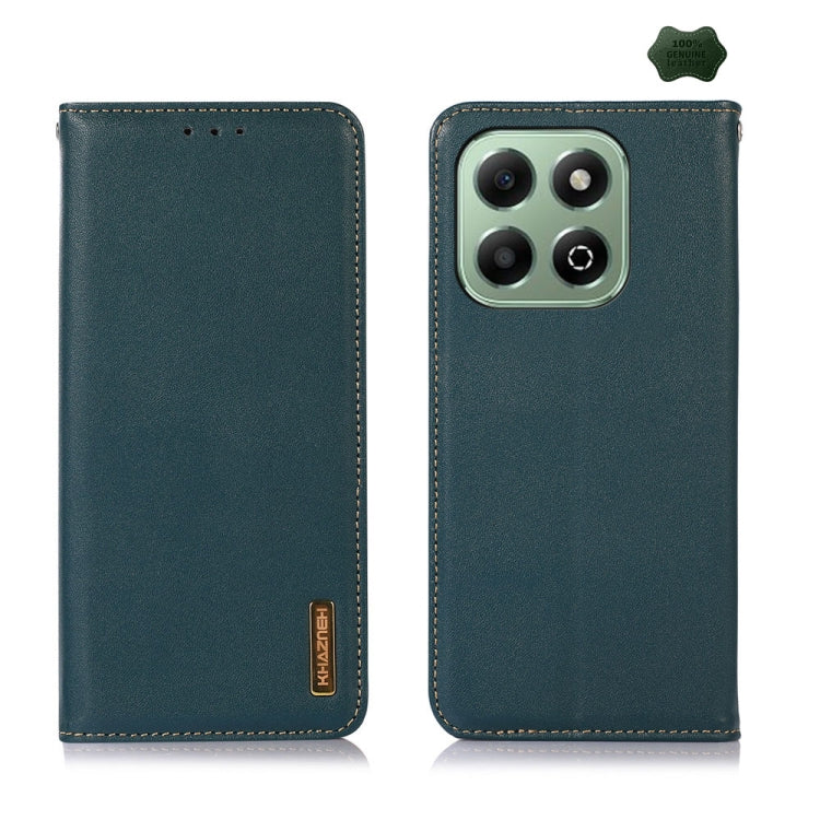 For Honor X6b KHAZNEH Nappa Top Layer Cowhide Leather Phone Case(Green) - Honor Cases by buy2fix | Online Shopping UK | buy2fix