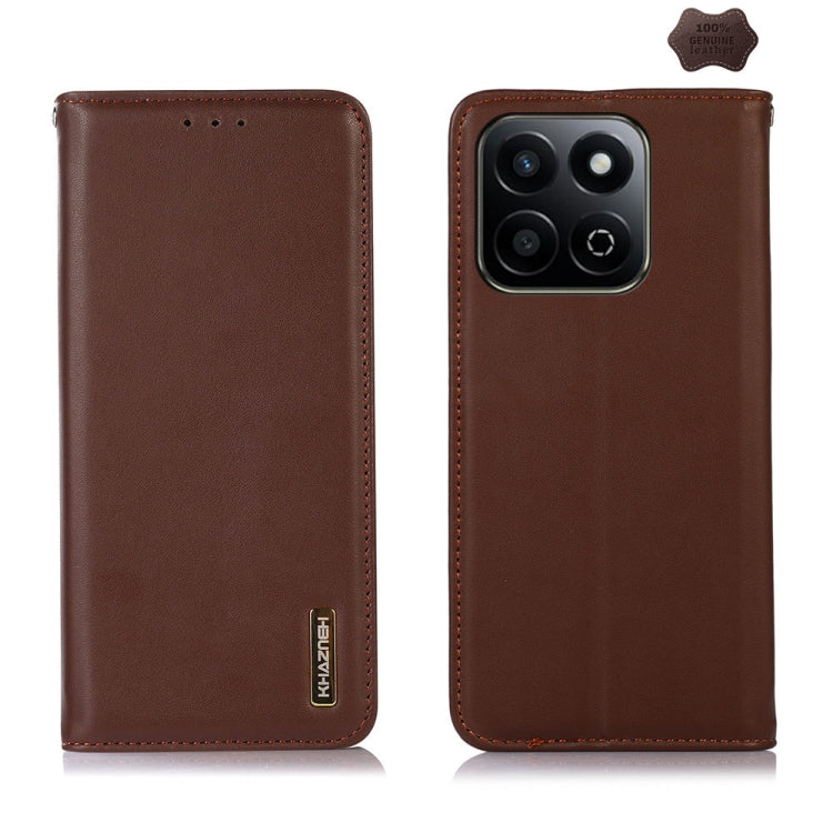 For Honor Play 60 Plus / 200 Smart KHAZNEH Nappa Top Layer Cowhide Leather Phone Case(Brown) - Honor Cases by buy2fix | Online Shopping UK | buy2fix