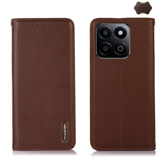 For Honor Play 60 Plus / 200 Smart KHAZNEH Nappa Top Layer Cowhide Leather Phone Case(Brown) - Honor Cases by buy2fix | Online Shopping UK | buy2fix