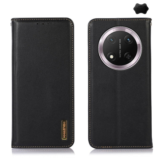 For Honor X9c 5G Global KHAZNEH Nappa Top Layer Cowhide Leather Phone Case(Black) - Honor Cases by buy2fix | Online Shopping UK | buy2fix