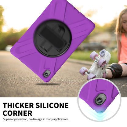 For Lenovo Tab P11 Silicone Hybrid PC Tablet Case with Grip & Shoulder Strap(Purple) by buy2fix