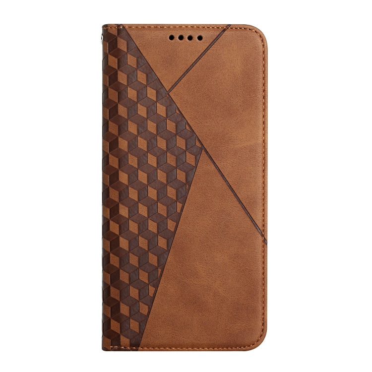 For Samsung Galaxy S23 FE 5G Diamond Splicing Skin Feel Magnetic Leather Phone Case(Brown) by buy2fix