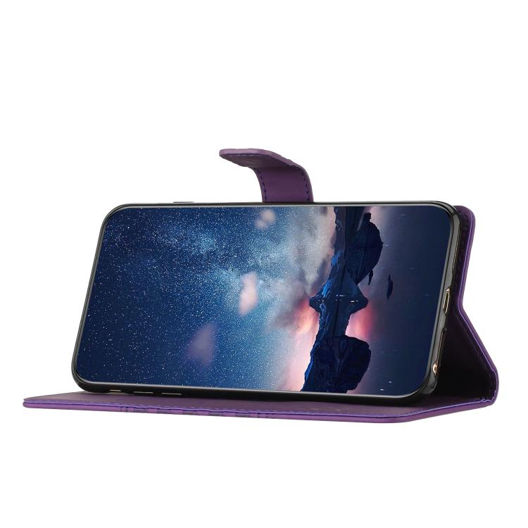 For iPhone 16e Diamond Embossed Skin Feel Leather Phone Case(Purple) - iPhone 16e Cases by buy2fix | Online Shopping UK | buy2fix