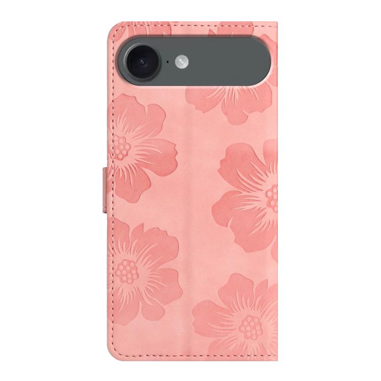For iPhone Air Flower Embossing Pattern Leather Phone Case(Pink) - iPhone Air Cases by buy2fix | Online Shopping UK | buy2fix