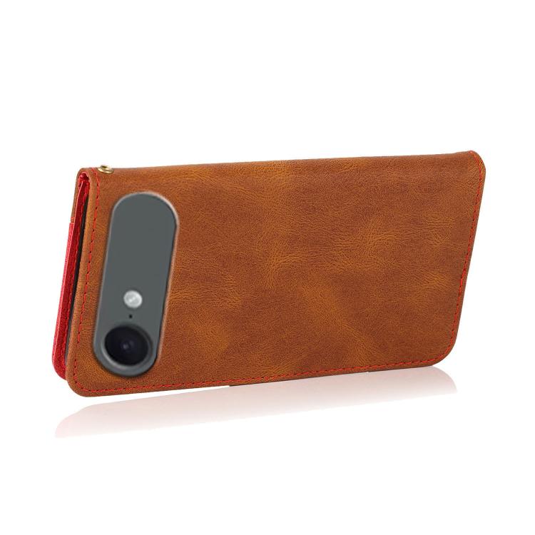 For iPhone Air Dual-color Stitching Leather Phone Case(Brown Red) - iPhone Air Cases by buy2fix | Online Shopping UK | buy2fix