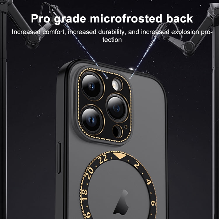 For iPhone 12 Pro Max Dial Plate Magsafe Phone Case(Sierra Blue) by buy2fix