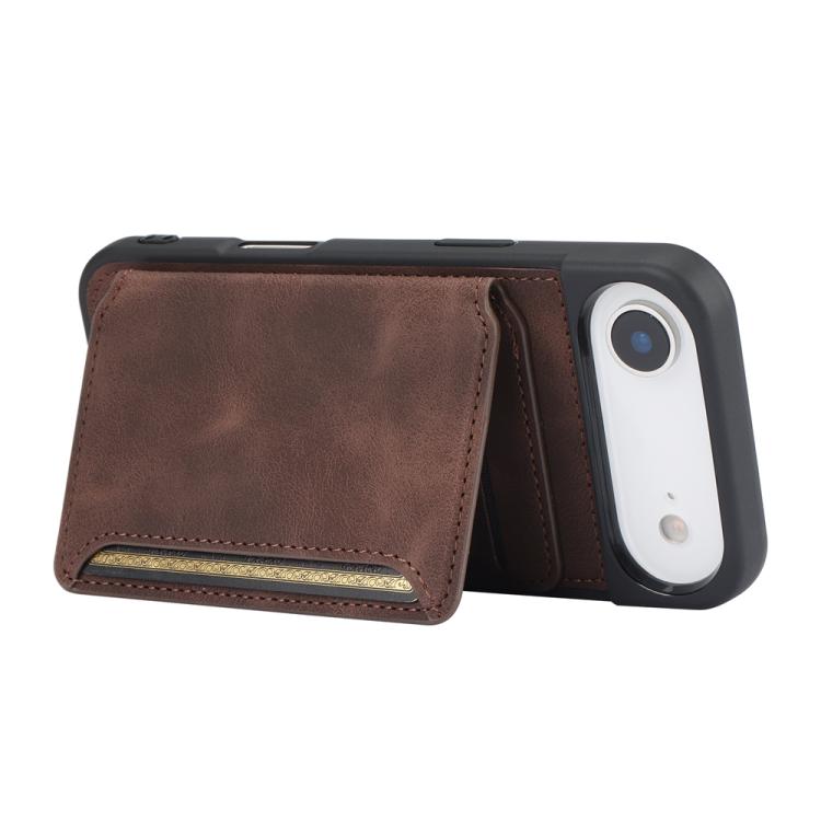 For iPhone Air Skin Feel Dream RFID Anti-theft PU Card Bag Phone Case(Coffee) - iPhone Air Cases by buy2fix | Online Shopping UK | buy2fix