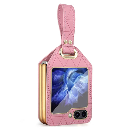 For Samsung Galaxy Z Flip5 Rocky Series Wristband Holder PC Phone Case(Pink) - Galaxy Z Flip5 Cases by buy2fix | Online Shopping UK | buy2fix