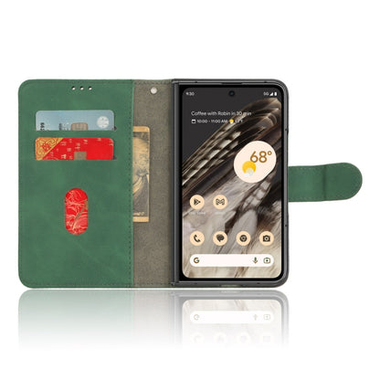 For Google Pixel Fold Skin Feel Magnetic Flip Leather Phone Case(Green) by buy2fix