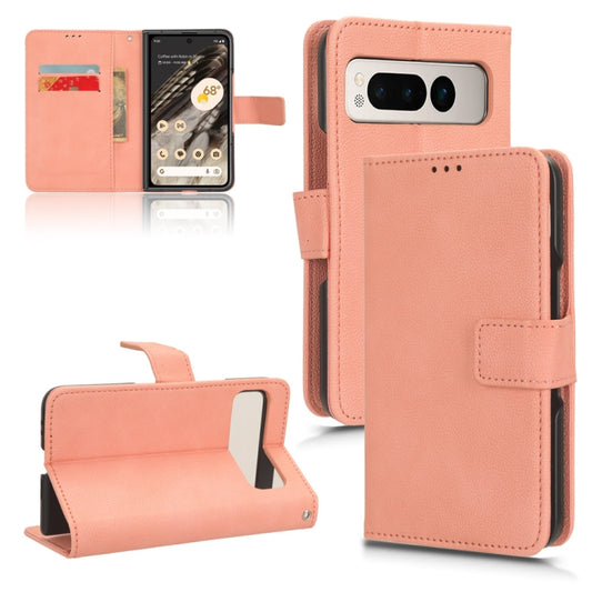 For Google Pixel Fold Lamb Texture Leather Phone Case(Pink) by buy2fix