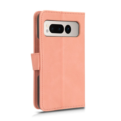 For Google Pixel Fold Lamb Texture Leather Phone Case(Pink) - Google Cases by buy2fix | Online Shopping UK | buy2fix