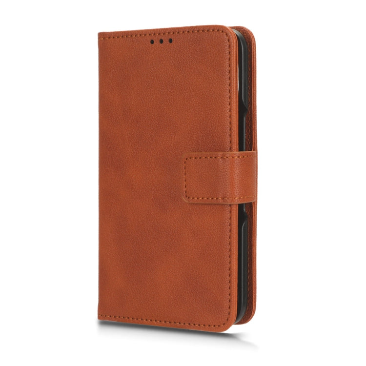 For Google Pixel Fold Lamb Texture Leather Phone Case(Brown) - Google Cases by buy2fix | Online Shopping UK | buy2fix