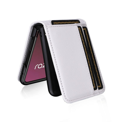 For Motorola Moto Razr 40 Ultra Card Slot PU Leather PC Phone Case(White) - Motorola Cases by buy2fix | Online Shopping UK | buy2fix