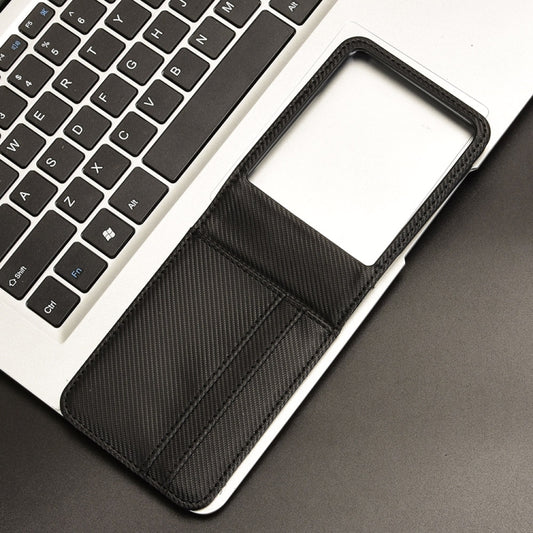 For Motorola Moto Razr 50 Ultra Card Slot PU Leather PC Phone Case(Black) by buy2fix