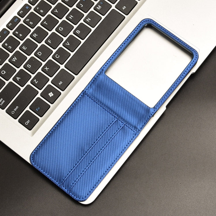 For Motorola Moto Razr 50 Ultra Card Slot PU Leather PC Phone Case(Blue) by buy2fix
