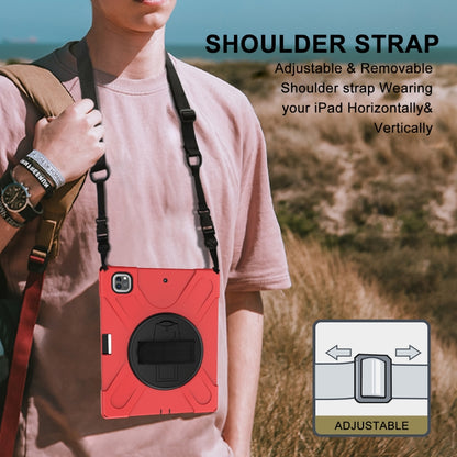 For iPad Pro 12.9 2021 / 2020 Shockproof Colorful Silicone + PC Protective Tablet Case with Holder & Shoulder Strap & Hand Strap & Pen Slot(Red) - iPad Pro 12.9 (2020) Cases by buy2fix | Online Shopping UK | buy2fix