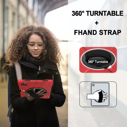 For iPad Pro 12.9 2021 / 2020 Shockproof Colorful Silicone + PC Protective Tablet Case with Holder & Shoulder Strap & Hand Strap & Pen Slot(Red) - iPad Pro 12.9 (2020) Cases by buy2fix | Online Shopping UK | buy2fix