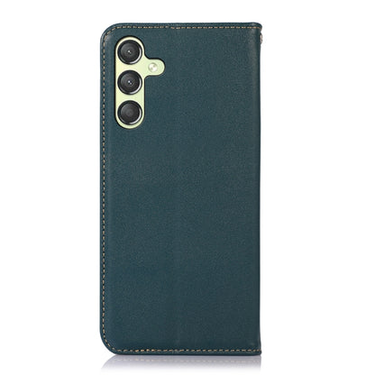 For Samsung Galaxy A25 5G Global KHAZNEH Nappa Top Layer Cowhide Leather Phone Case(Green) - Galaxy Phone Cases by buy2fix | Online Shopping UK | buy2fix