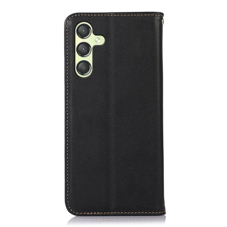 For Samsung Galaxy A25 5G Global KHAZNEH Nappa Top Layer Cowhide Leather Phone Case(Black) - Galaxy Phone Cases by buy2fix | Online Shopping UK | buy2fix