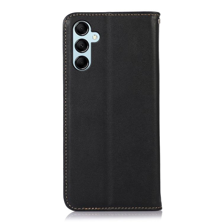 For Samsung Galaxy A35 5G KHAZNEH Nappa Top Layer Cowhide Leather Phone Case(Black) - Galaxy Phone Cases by buy2fix | Online Shopping UK | buy2fix