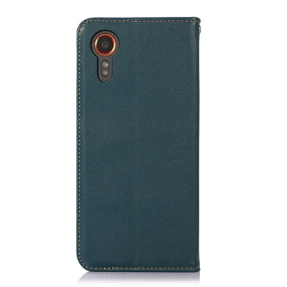 For Samsung Galaxy Xcover 7 KHAZNEH Nappa Top Layer Cowhide Leather Phone Case(Green) - Galaxy Phone Cases by buy2fix | Online Shopping UK | buy2fix