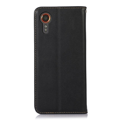For Samsung Galaxy Xcover 7 KHAZNEH Nappa Top Layer Cowhide Leather Phone Case(Black) - Galaxy Phone Cases by buy2fix | Online Shopping UK | buy2fix