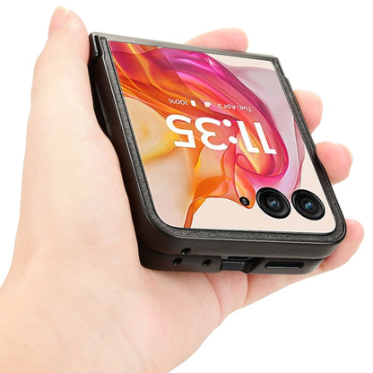 For Motorola Razr 50 Ultra Sandskin Texture Phone Case(Black) by buy2fix