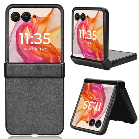 For Motorola Razr 50 Ultra Sandskin Texture Phone Case(Grey) by buy2fix