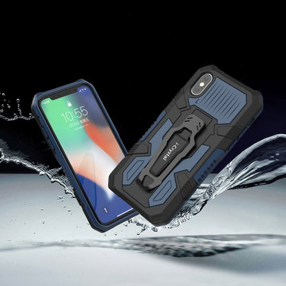 For iPhone X / XS Machine Armor Warrior Shockproof PC + TPU Protective Case(Space Gray) by buy2fix