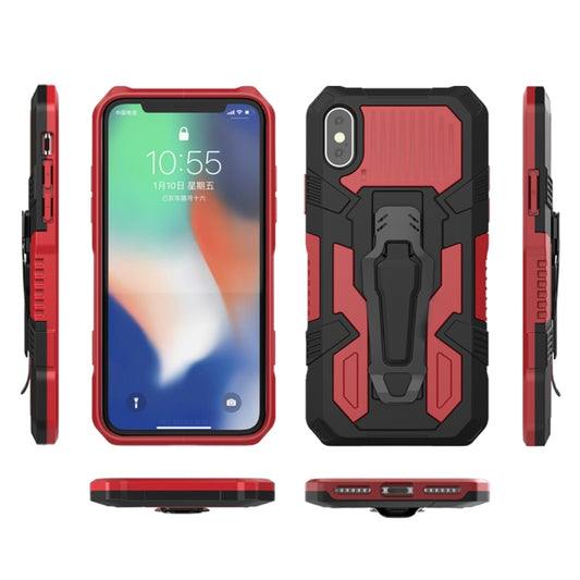 For iPhone XS Max Machine Armor Warrior Shockproof PC + TPU Protective Case(Dark Brown) by buy2fix