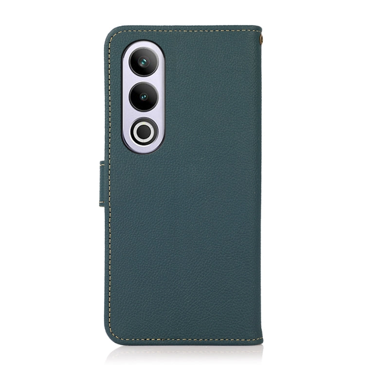 For OnePlus Ace 3V KHAZNEH Custer Genuine Leather RFID Phone Case(Green) - OnePlus Cases by buy2fix | Online Shopping UK | buy2fix