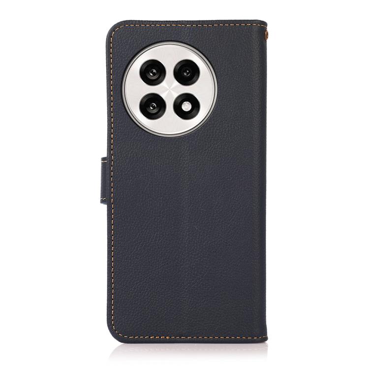 For OnePlus Ace 5 Pro / Ace 5 / 13R KHAZNEH Custer Genuine Leather RFID Phone Case(Blue) - Ace 5 Cases by buy2fix | Online Shopping UK | buy2fix