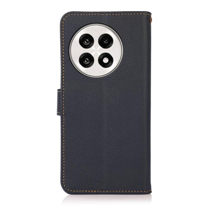For OnePlus Ace 5 Pro / Ace 5 / 13R KHAZNEH Custer Genuine Leather RFID Phone Case(Blue) - Ace 5 Cases by buy2fix | Online Shopping UK | buy2fix