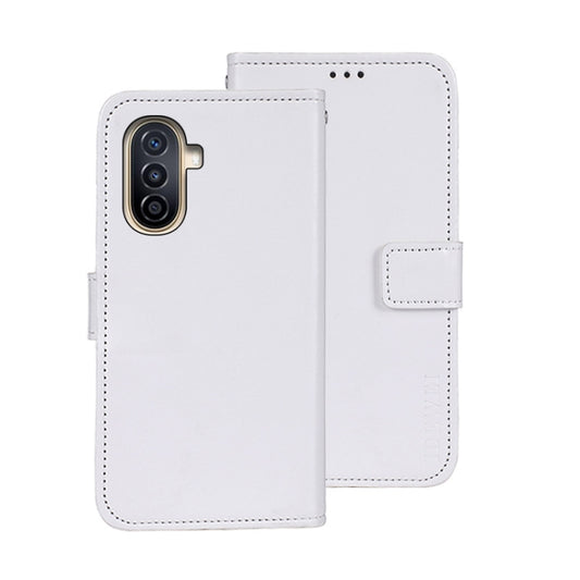 For Huawei nova Y71 idewei Crazy Horse Texture Leather Phone Case with Holder(White) - Huawei Cases by idewei | Online Shopping UK | buy2fix