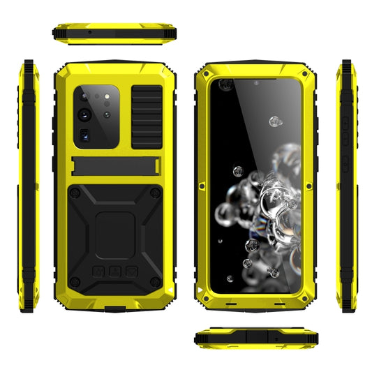 For Samsung Galaxy S20 Plus R-JUST Waterproof Shockproof Dustproof Metal + Silicone Protective Case(Yellow) by R-JUST