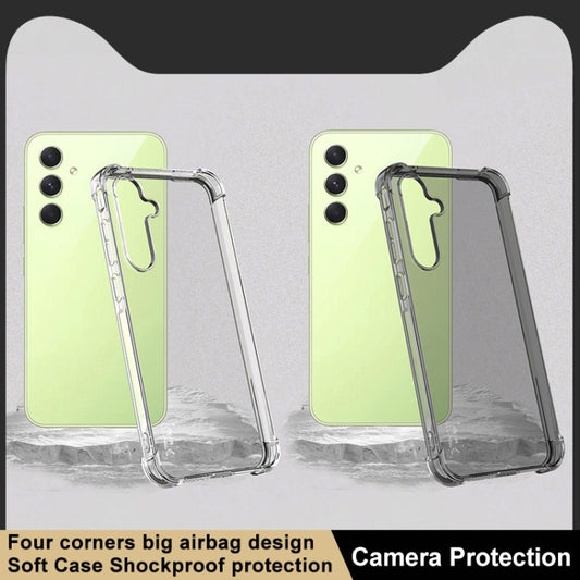 For Samsung Galaxy A35 5G imak Shockproof Airbag TPU Phone Case(Transparent Black) by imak