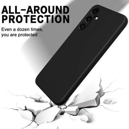 For Samsung Galaxy F55 / C55 5G Pure Color Liquid Silicone Shockproof Phone Case(Black) - Galaxy Phone Cases by buy2fix | Online Shopping UK | buy2fix