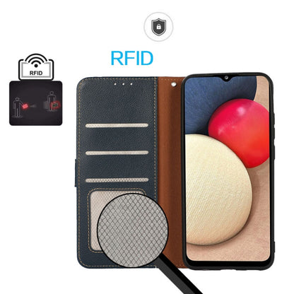 For OPPO Reno11 Pro Global KHAZNEH Litchi Texture Leather RFID Phone Case(Blue) - Reno11 Pro Cases by buy2fix | Online Shopping UK | buy2fix