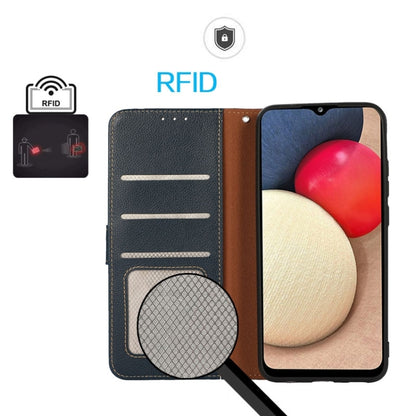 For OPPO Reno11 5G Global KHAZNEH Litchi Texture Leather RFID Phone Case(Blue) - Reno11 Cases by buy2fix | Online Shopping UK | buy2fix