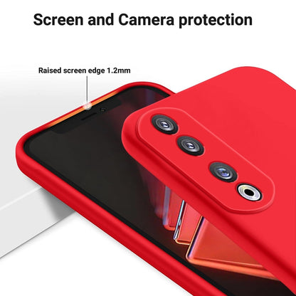 For Honor 90 Pro Pure Color Liquid Silicone Shockproof Phone Case(Red) - Honor Cases by buy2fix | Online Shopping UK | buy2fix