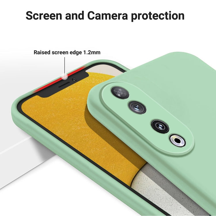 For Honor 90 Pure Color Liquid Silicone Shockproof Phone Case(Green) - Honor Cases by buy2fix | Online Shopping UK | buy2fix