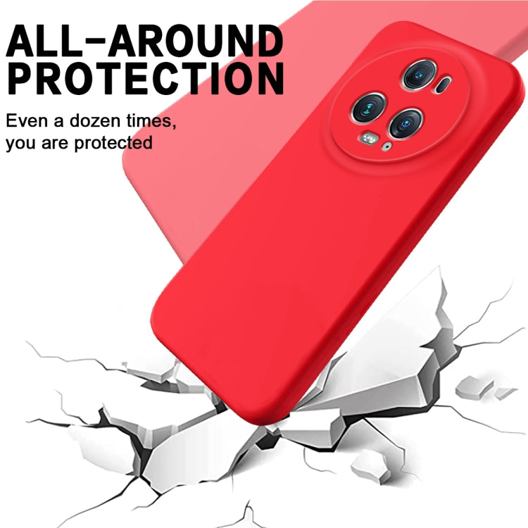 For Honor Magic5 Pro Pure Color Liquid Silicone Shockproof Phone Case(Red) - Honor Cases by buy2fix | Online Shopping UK | buy2fix