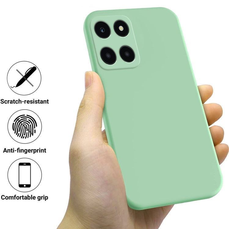 For Honor X6a Pure Color Liquid Silicone Shockproof Phone Case(Green) - Honor Cases by buy2fix | Online Shopping UK | buy2fix