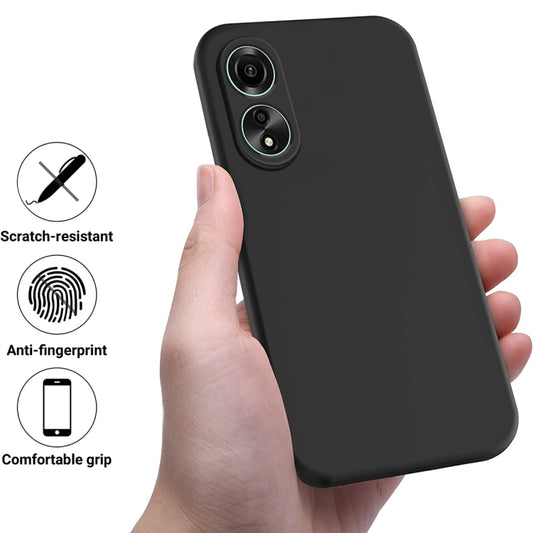 For Honor X5 Plus Solid Color Liquid Silicone Dropproof Full Coverage Phone Case(Black) by buy2fix