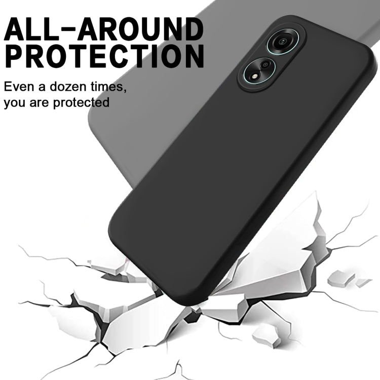 For Honor X5 Plus Pure Color Liquid Silicone Shockproof Phone Case(Black) - Honor Cases by buy2fix | Online Shopping UK | buy2fix