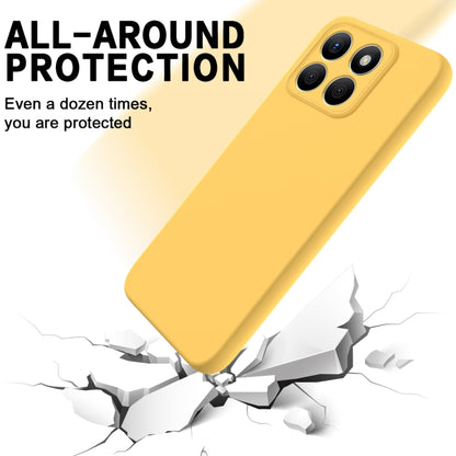 For Honor X8b Pure Color Liquid Silicone Shockproof Phone Case(Yellow) - Honor Cases by buy2fix | Online Shopping UK | buy2fix