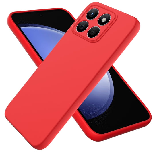 For Honor X8b Pure Color Liquid Silicone Shockproof Phone Case(Red) - Honor Cases by buy2fix | Online Shopping UK | buy2fix