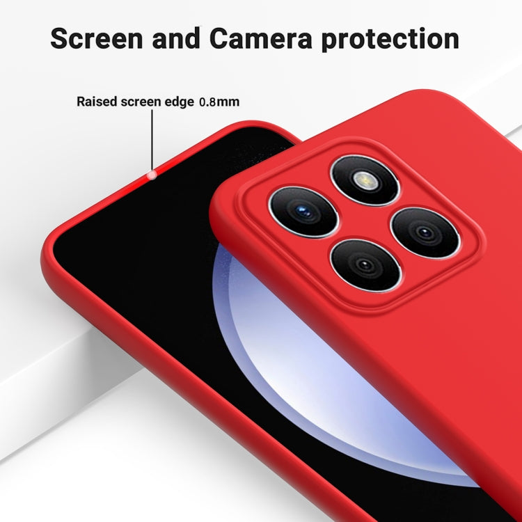 For Honor X8b Pure Color Liquid Silicone Shockproof Phone Case(Red) - Honor Cases by buy2fix | Online Shopping UK | buy2fix