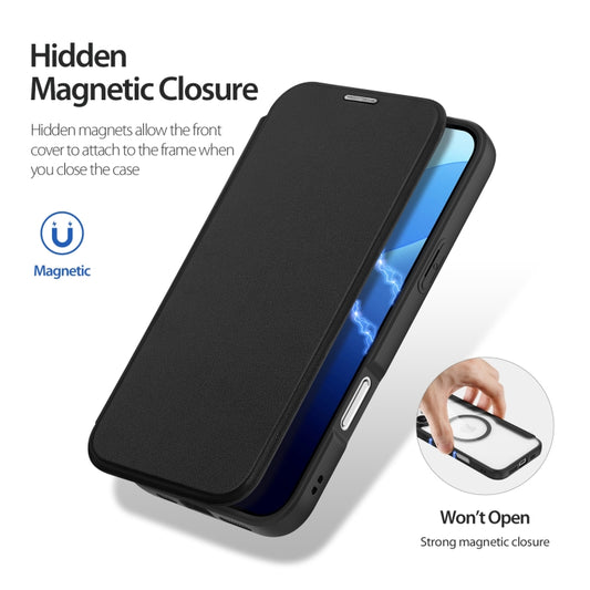 For iPhone 16 Pro Max DUX DUCIS Skin X Pro Series Magsafe PC + TPU Phone Leather Case(Black) by DUX DUCIS