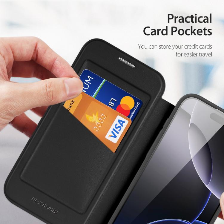 For iPhone 17 Pro DUX DUCIS Skin X Pro Series Magsafe PC + TPU Phone Leather Case(Black) - iPhone 17 Pro Cases by DUX DUCIS | Online Shopping UK | buy2fix